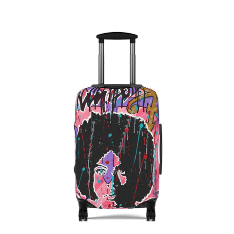 Pop Art Afro Portrait Luggage Cover – Colorful Graffiti Travel Protector