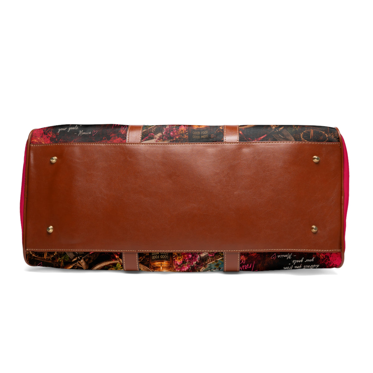 R&B Singer Monica Waterproof Travel Bag – Vintage Glam Collage Duffle (Atlanta & Music Theme)