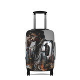 Luggage Cover - Urban Jazz Double Exposure Travel Suitcase Protector