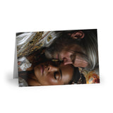 Romantic Royalty Greeting Card — Elegant Couple Art Card (1 or 10-pack)