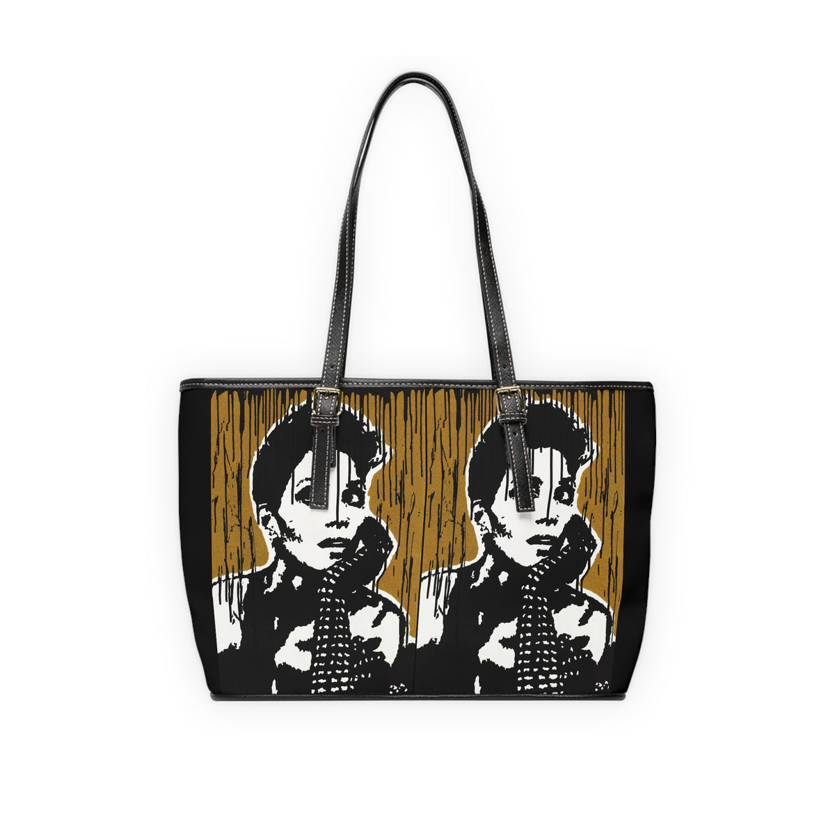 " Halle Berry Gold Series Tribute" PU Leather Shoulder Bag