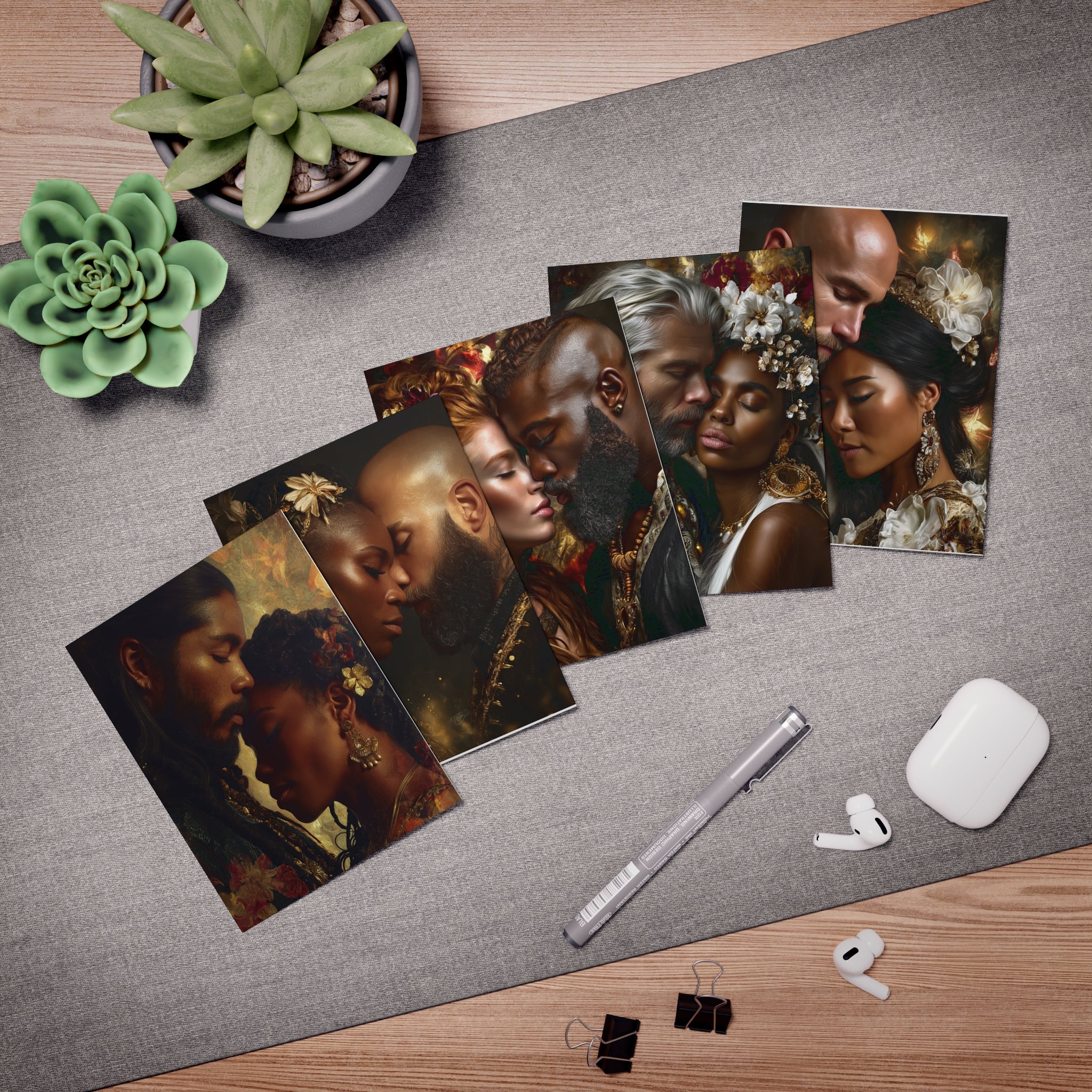 Romantic Couples Greeting Cards (5-Pack)