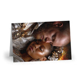 Romantic Portrait Greeting Card — Elegant Couple Love Card (1 or 10-pack)