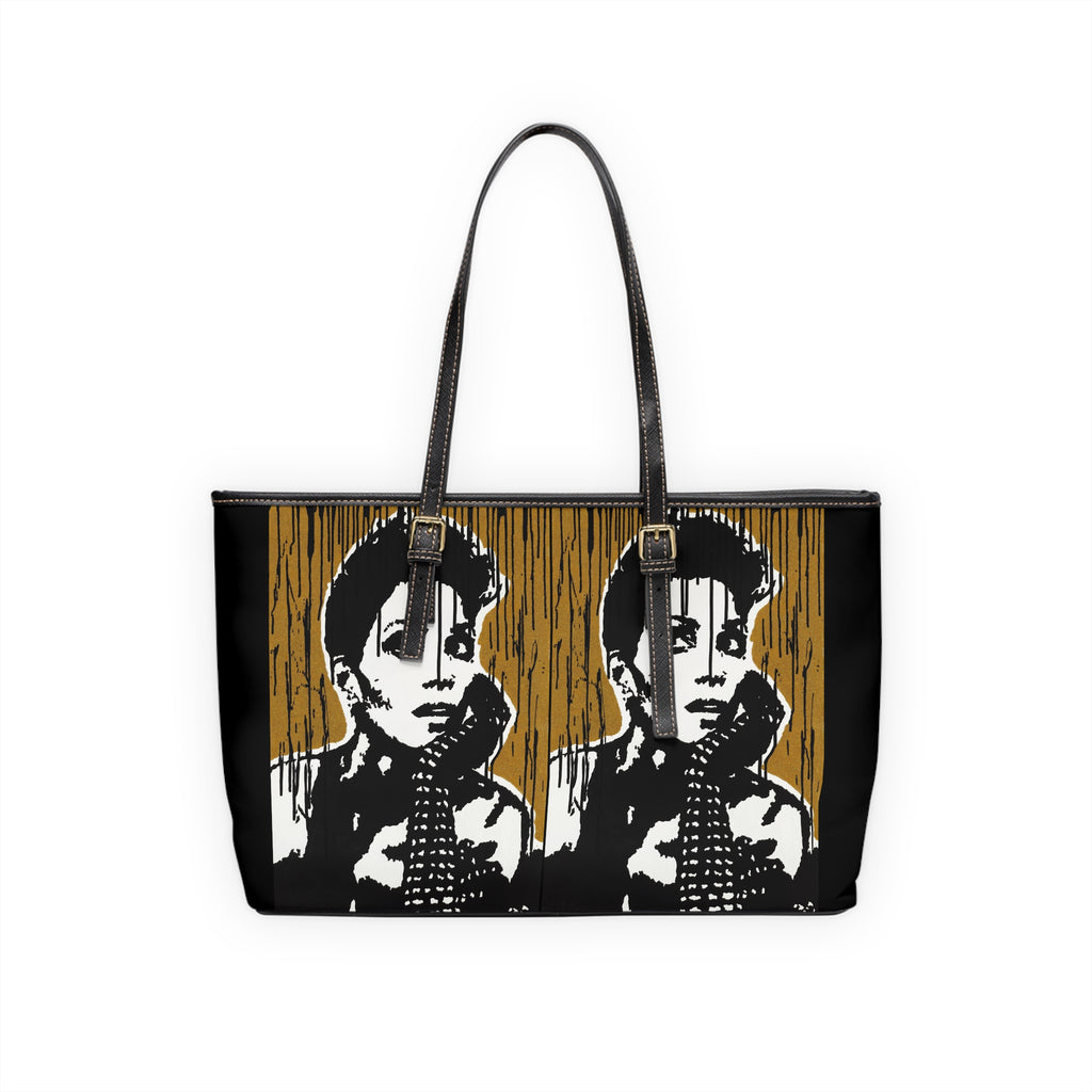 " Halle Berry Gold Series Tribute" PU Leather Shoulder Bag