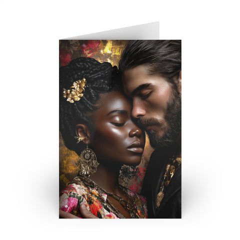 Greeting Card — Romantic Portrait Art Card (Single or 10‑Pack)