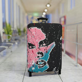 Unbothered Luggage Cover – Pink & Teal Pop Art Travel Protector