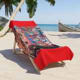 " No Hate Just Love -MLK Inspired" Beach Towel - Colorful Coastal Escape