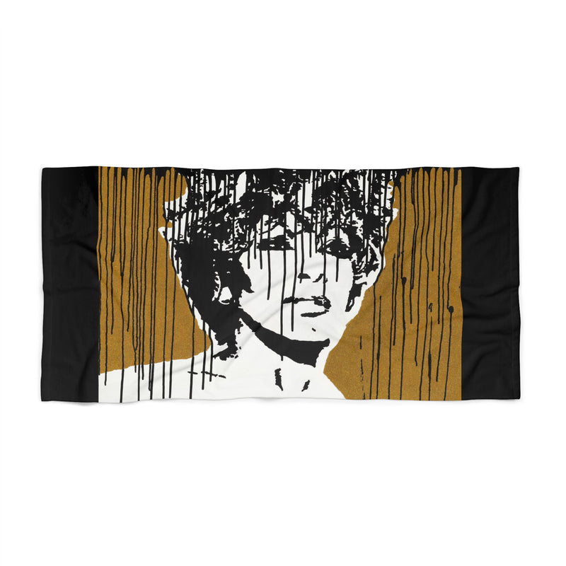 "Tina Turner Inspired Gold Series" Beach Towel with Bold Design