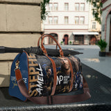 Stephen Amell Collage Waterproof Travel Bag — Nocking Point Wines Duffle for Fans