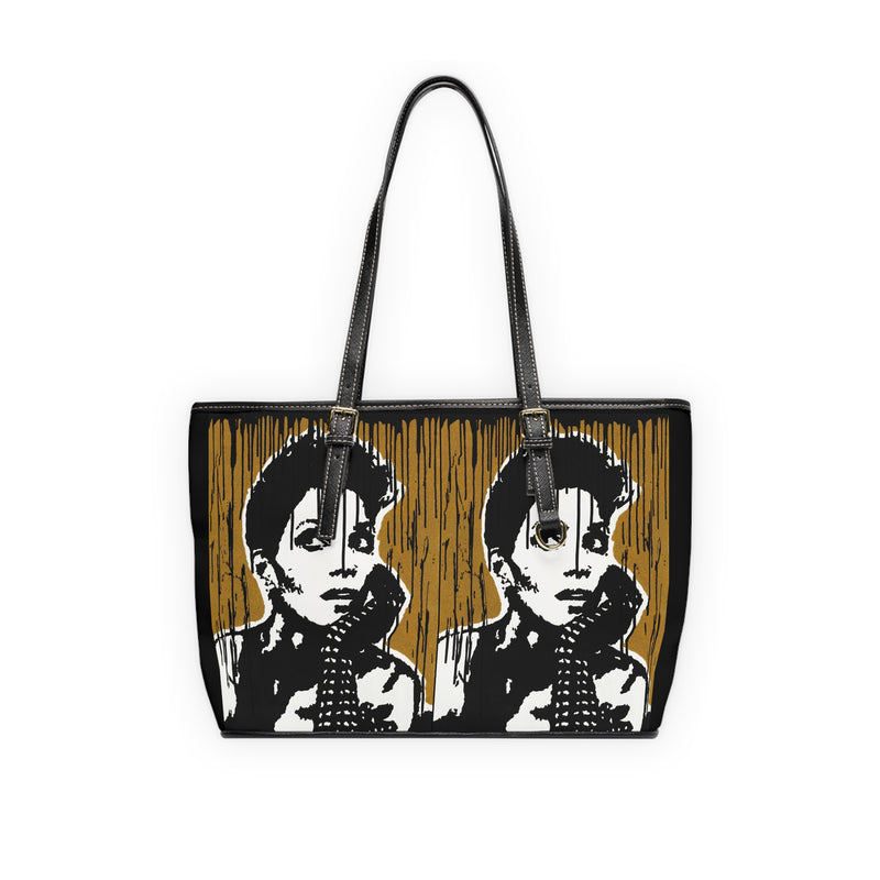 " Halle Berry Gold Series Tribute" PU Leather Shoulder Bag