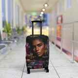 Portrait Art Luggage Cover — Bold Woman Face Travel Protector