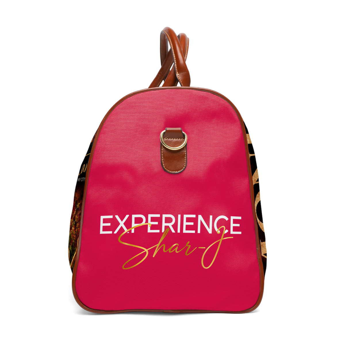 R&B Singer Monica Waterproof Travel Bag – Vintage Glam Collage Duffle (Atlanta & Music Theme)
