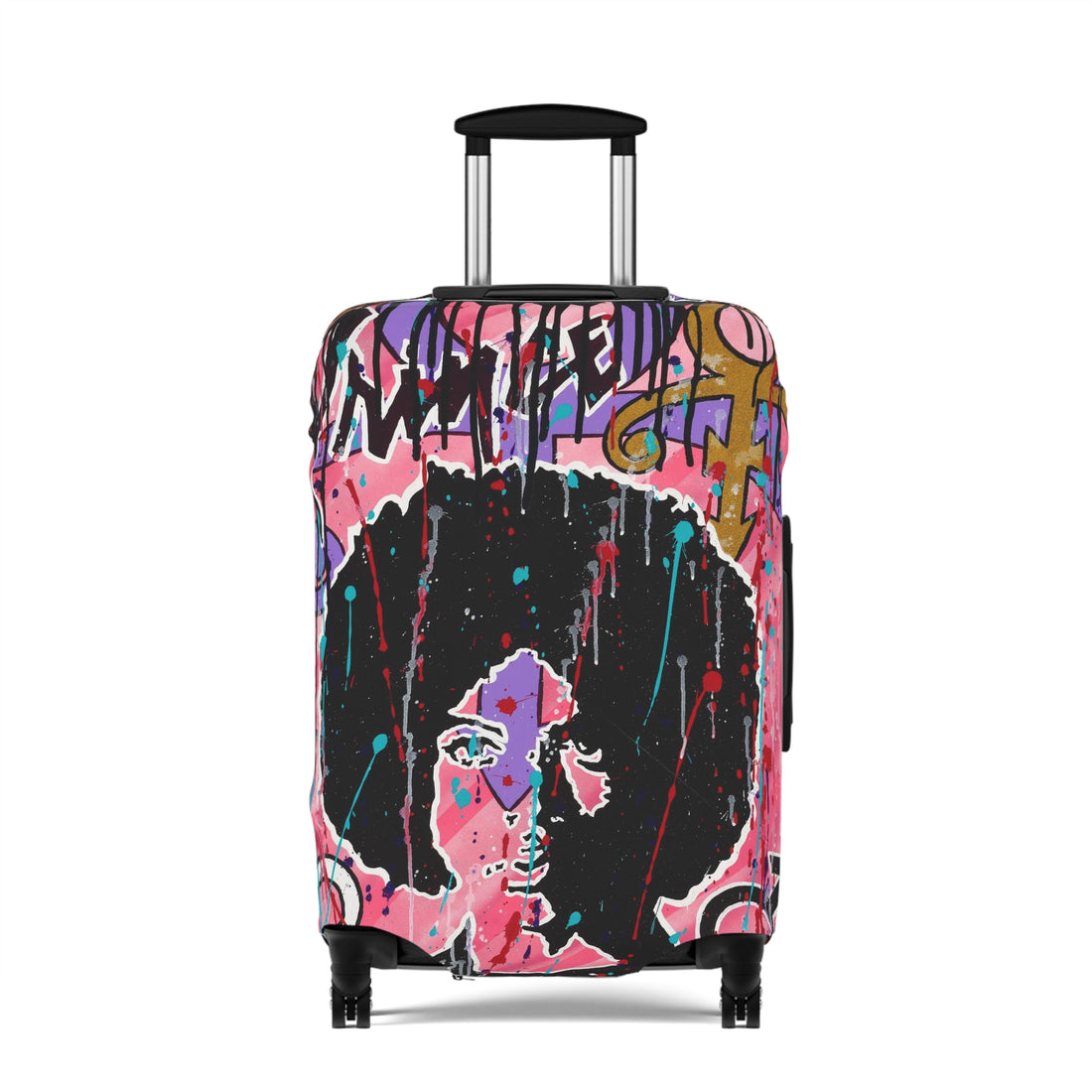 Pop Art Afro Portrait Luggage Cover – Colorful Graffiti Travel Protector