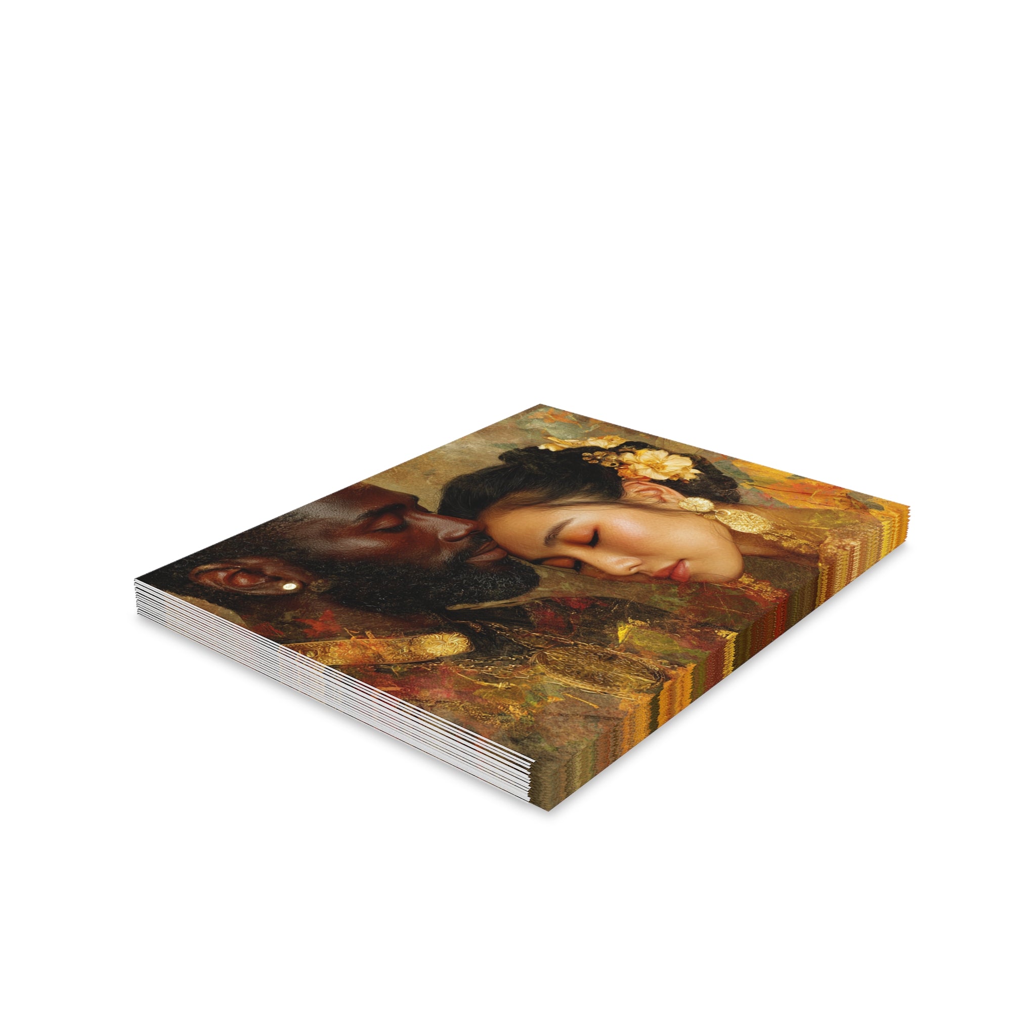 Greeting Card — Romantic Multicultural Portrait (Set of 8/16/24)