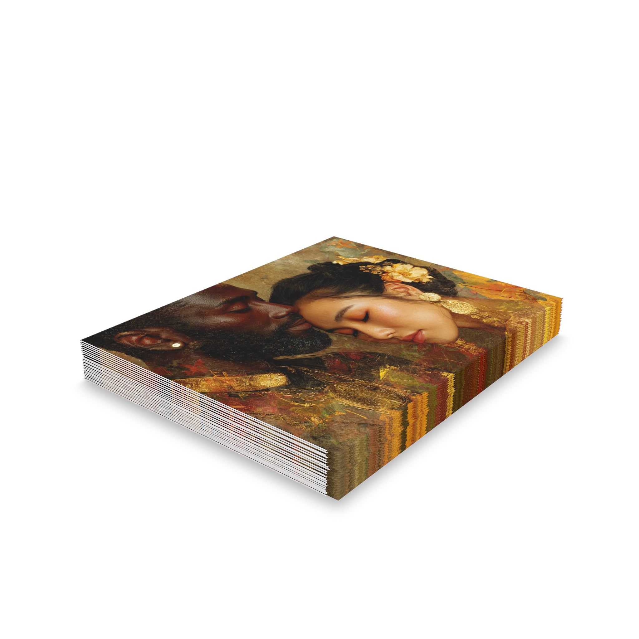 Greeting Card — Romantic Multicultural Portrait (Set of 8/16/24)