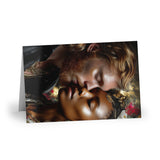 Romantic Art Greeting Card — Intimate Couple Portrait (1 or 10-Pack)
