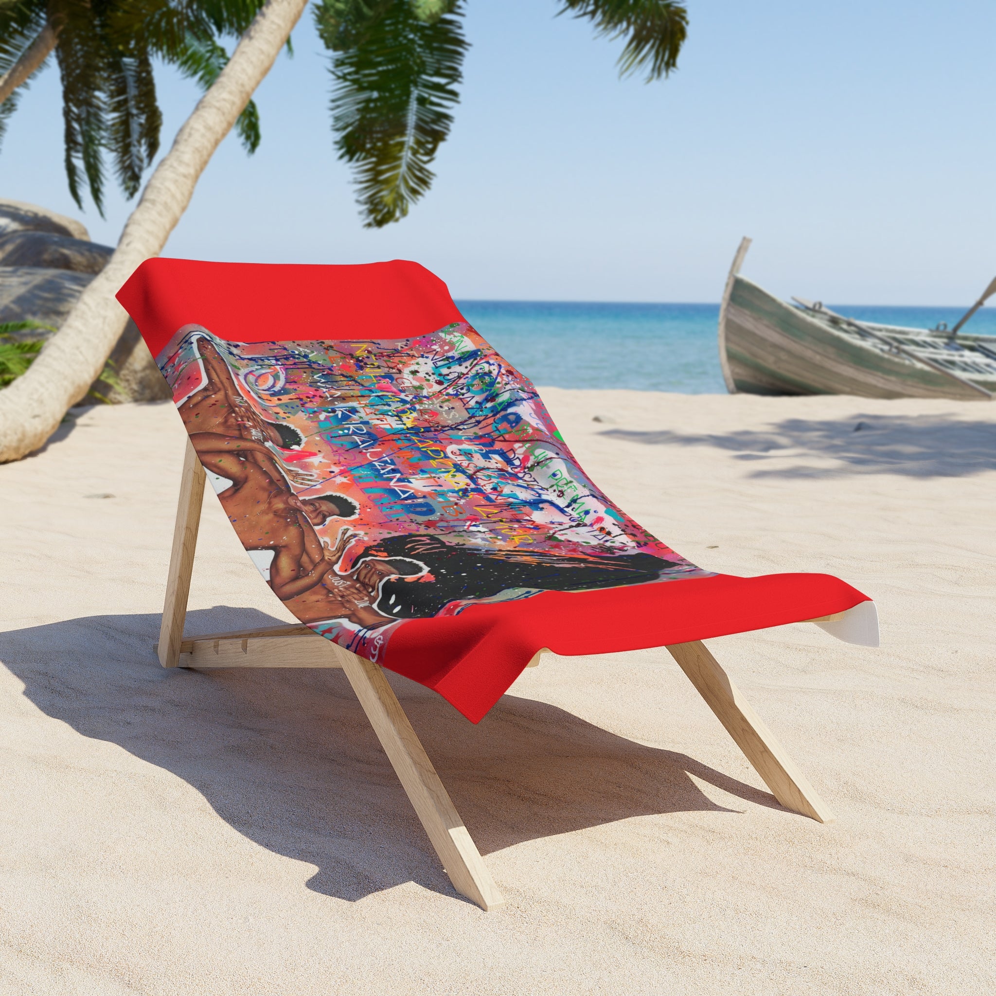 " No Hate Just Love -MLK Inspired" Beach Towel - Colorful Coastal Escape