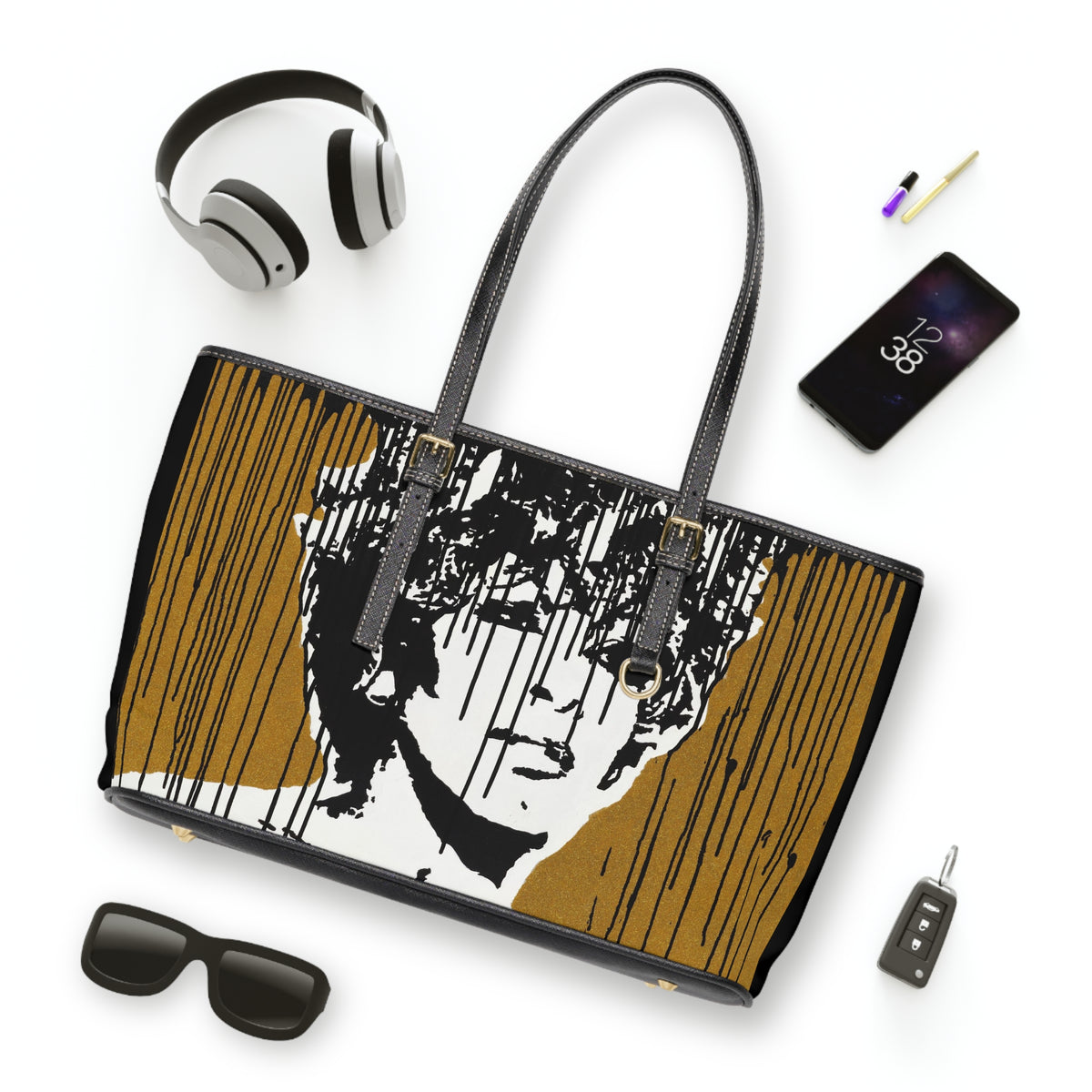 "Tina Turner Gold Series Tribute" PU Leather Shoulder Bag