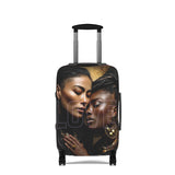Luggage Cover – 'Love' Portrait Travel Suitcase Cover (Elegant Black Women Design)