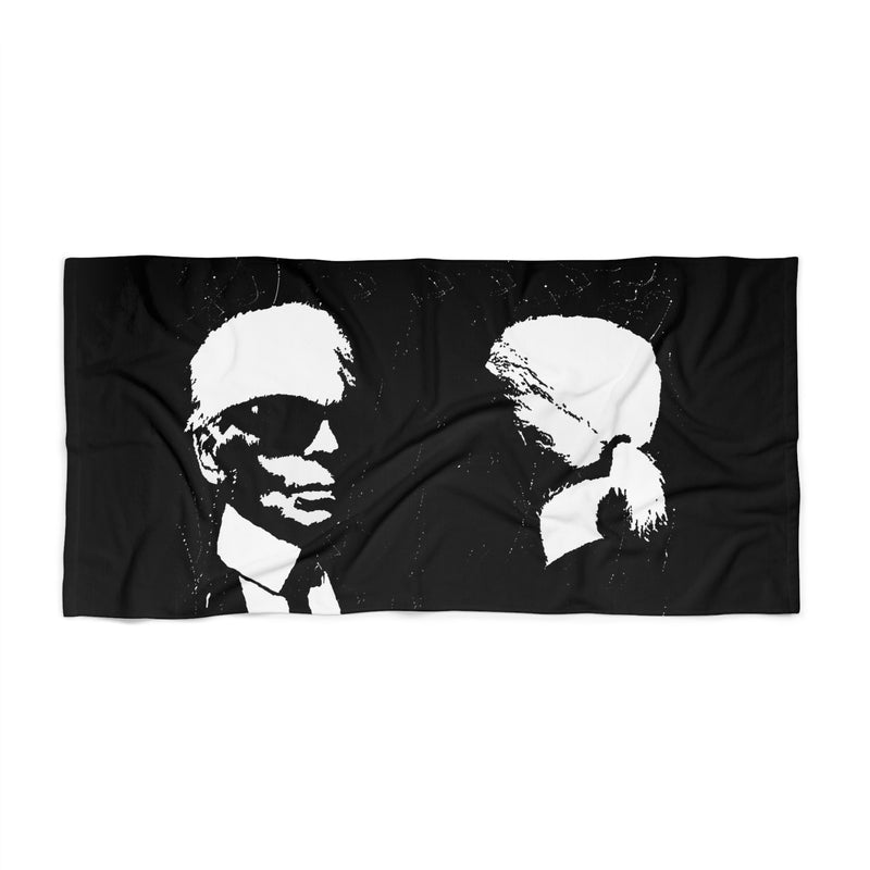 "Label Whore"  Beach Towel with Iconic Design