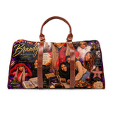Brandy Collage Waterproof Travel Bag — Celebrity Tribute Weekender Duffel