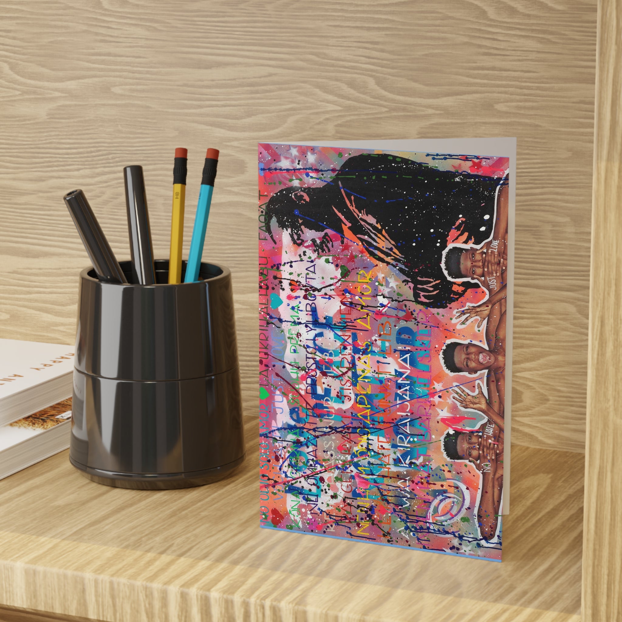 " No Hate Just Love" Greeting Cards (1 or 10-pcs)