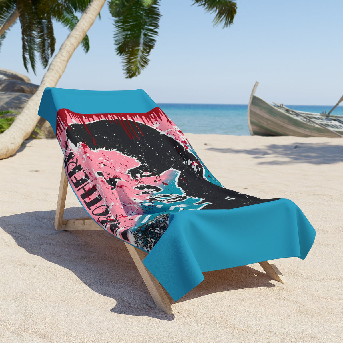 "Unbothered Grace Jones Inspired" Beach Towel