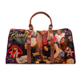 Brandy Collage Waterproof Travel Bag — Celebrity Tribute Weekender Duffel