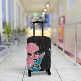 Unbothered Luggage Cover – Pink & Teal Pop Art Travel Protector