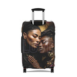 Luggage Cover – 'Love' Portrait Travel Suitcase Cover (Elegant Black Women Design)