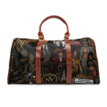 Waterproof Travel Bag - Harlem NY Collage Weekender Duffel