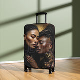 Luggage Cover – 'Love' Portrait Travel Suitcase Cover (Elegant Black Women Design)