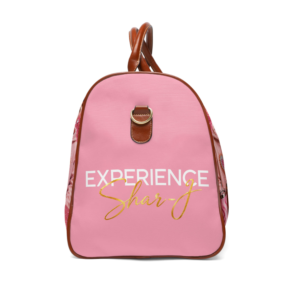 LOVEABLE CREATIONS Pink Glam Cosmetic Travel Bag – Waterproof Duffle for Makeup & Toiletries