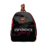 "PINKY" Waterproof Travel Bag - Pink Collage Weekender Duffel with Photo & 'Pinky' Graphic