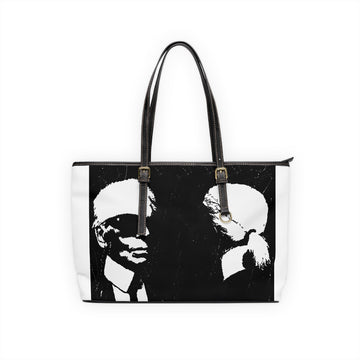 "Label Whore Karl Lagerfeld Tribute" PU Leather Shoulder Bag