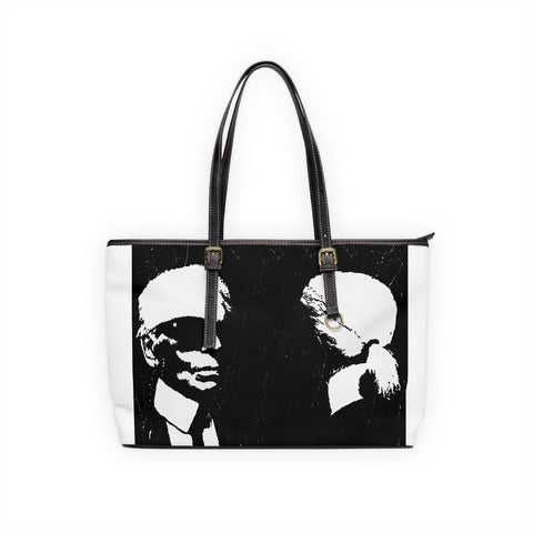 "Label Whore Karl Lagerfeld Tribute" PU Leather Shoulder Bag