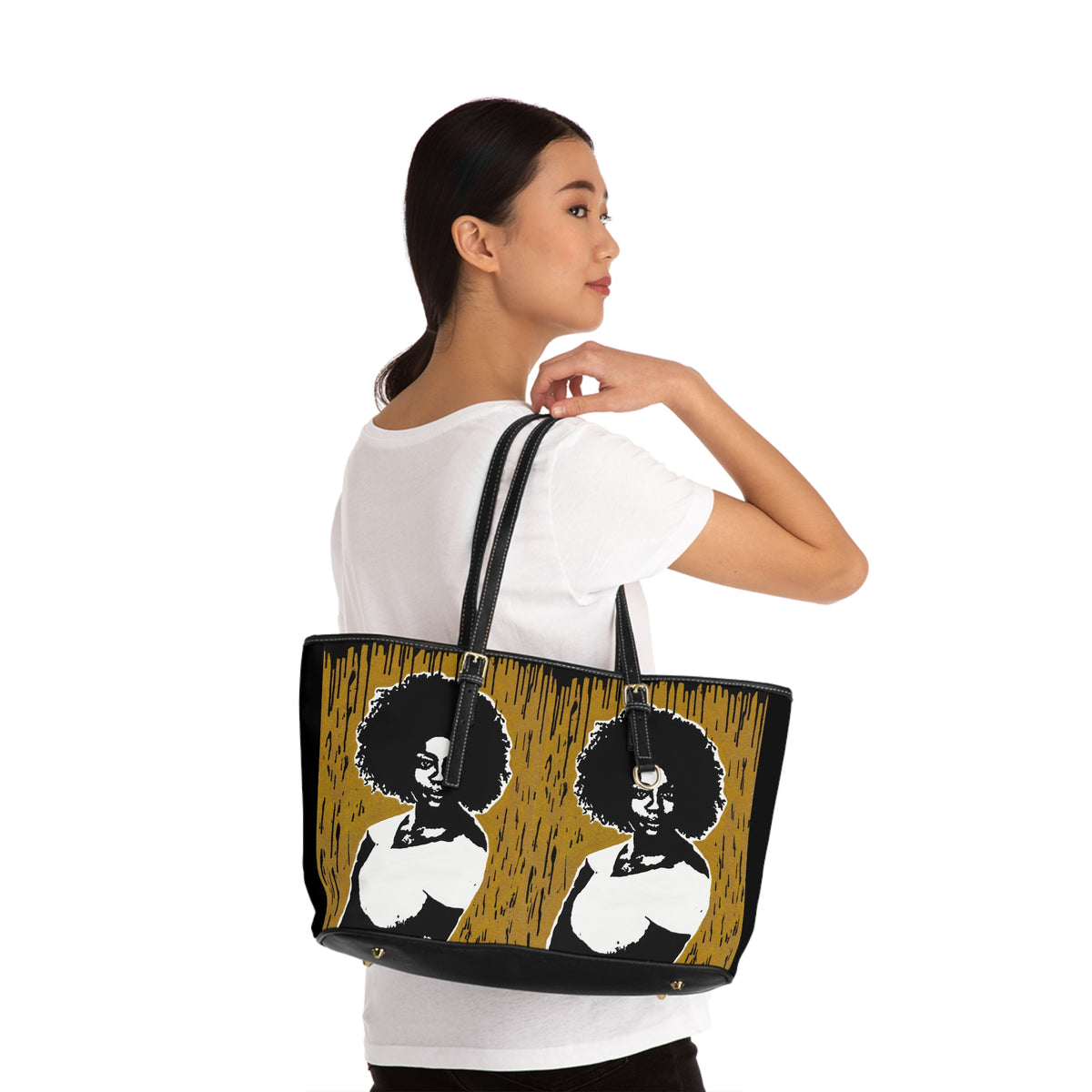 "Viola Davis Gold Series Tribute" PU Leather Shoulder Bag