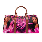 PINKY'S Personalized Pink Photo Travel Bag — Waterproof Weekend Duffle with 'Pinky' Design