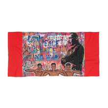 Load image into Gallery viewer, " No Hate Just Love -MLK Inspired" Beach Towel - Colorful Coastal Escape