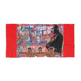 " No Hate Just Love -MLK Inspired" Beach Towel - Colorful Coastal Escape