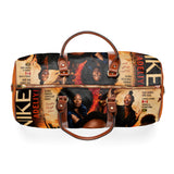 Olunike Adeliyi Waterproof Travel Bag — Afrocentric Collage Weekender Duffel