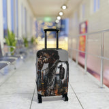 Luggage Cover - Urban Jazz Double Exposure Travel Suitcase Protector