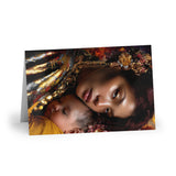 Greeting Card Set — Elegant Mother & Child Portraits (Single or 10‑Pack)