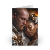 Romantic Portrait Greeting Card — Elegant Couple Love Card (1 or 10-pack)