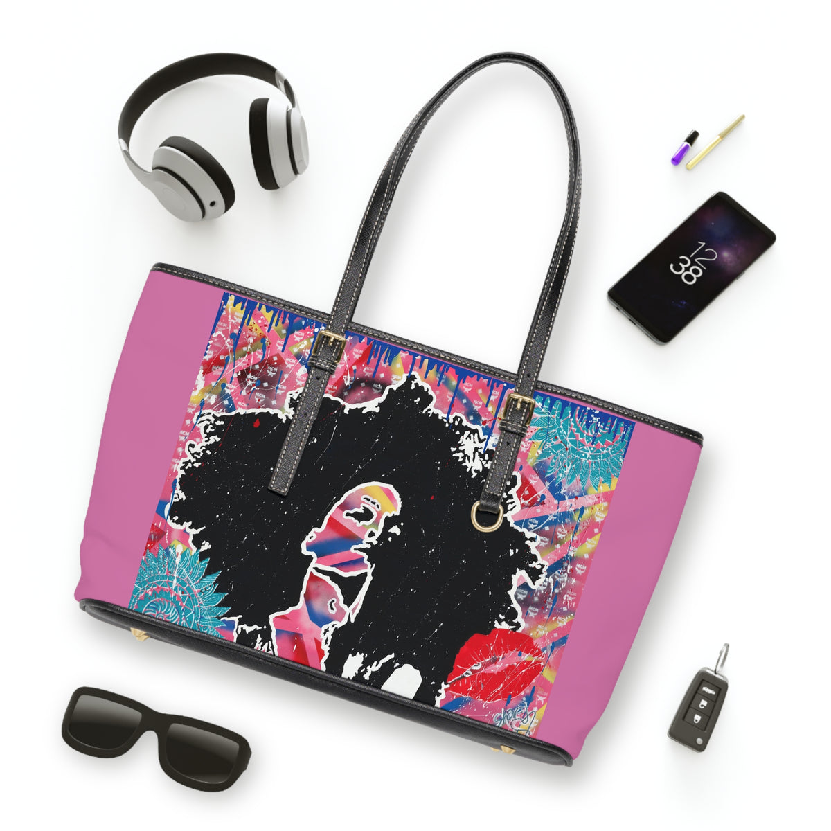 "Embodied " PU Leather Shoulder Bag