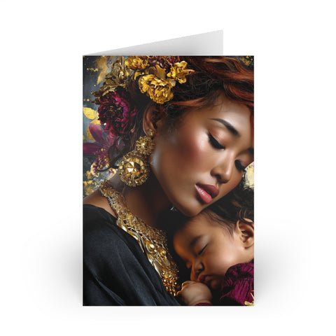 Greeting Card — Mother and Child Fine Art Sympathy/Thank You Card (Single or Pack of 10)