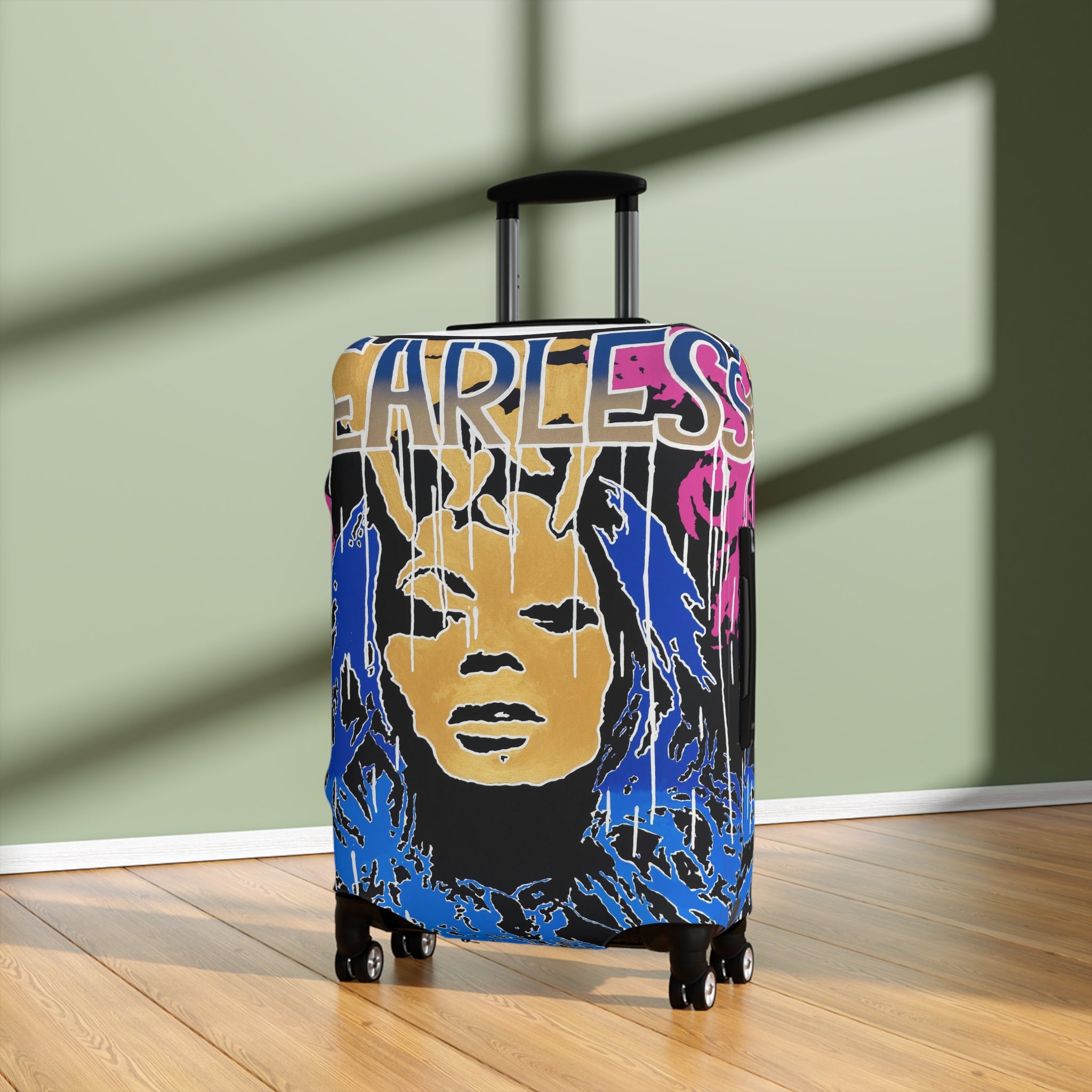 Fearless Luggage Cover — Bold Retro Travel Protector