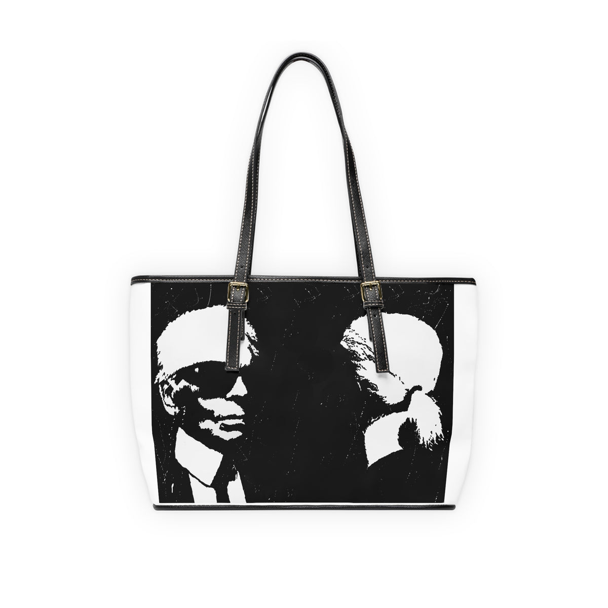 "Label Whore Karl Lagerfeld Tribute" PU Leather Shoulder Bag