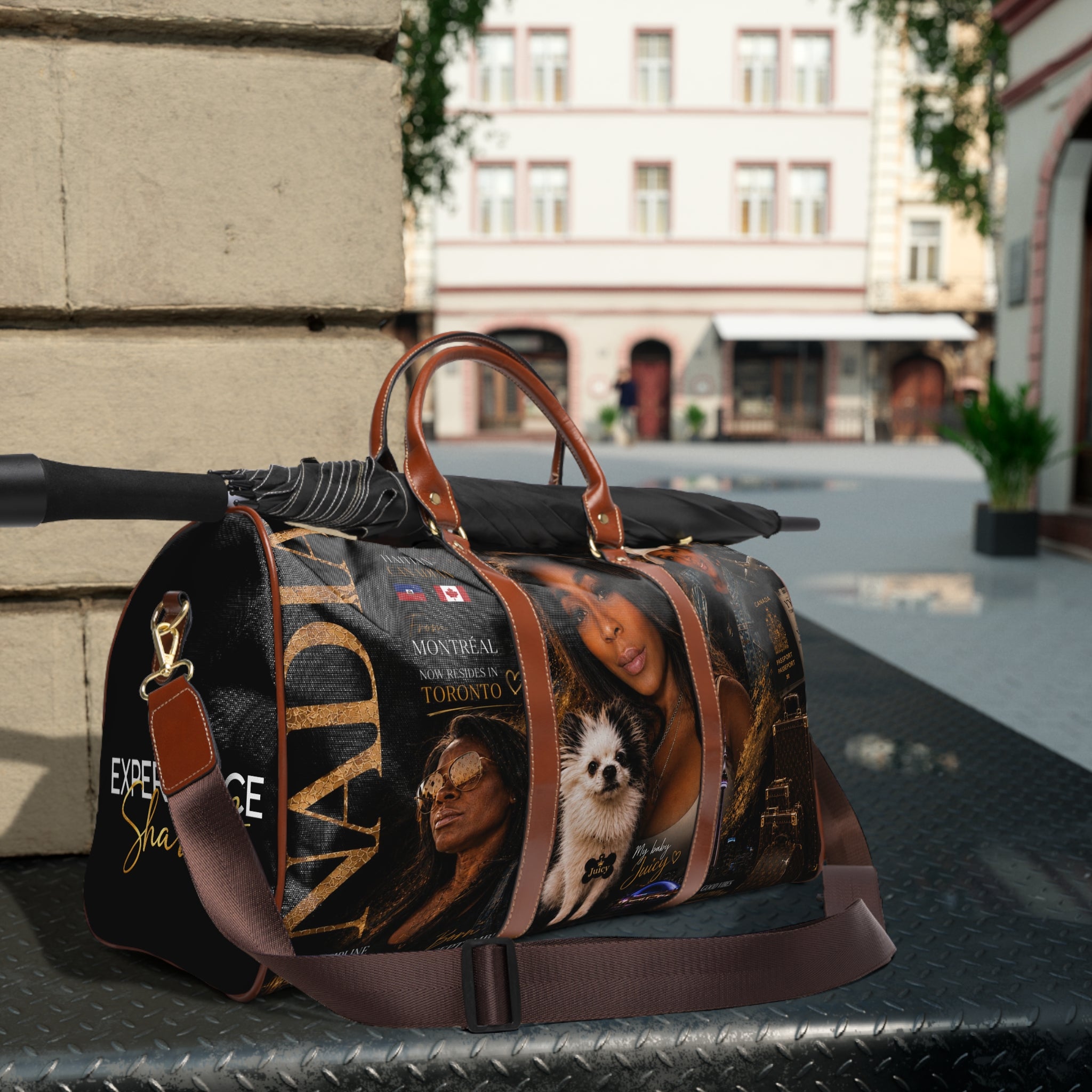 Nadia C Waterproof Travel Bag — Personalized Photo Pet & Portrait Duffle