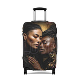 Luggage Cover – 'Love' Portrait Travel Suitcase Cover (Elegant Black Women Design)